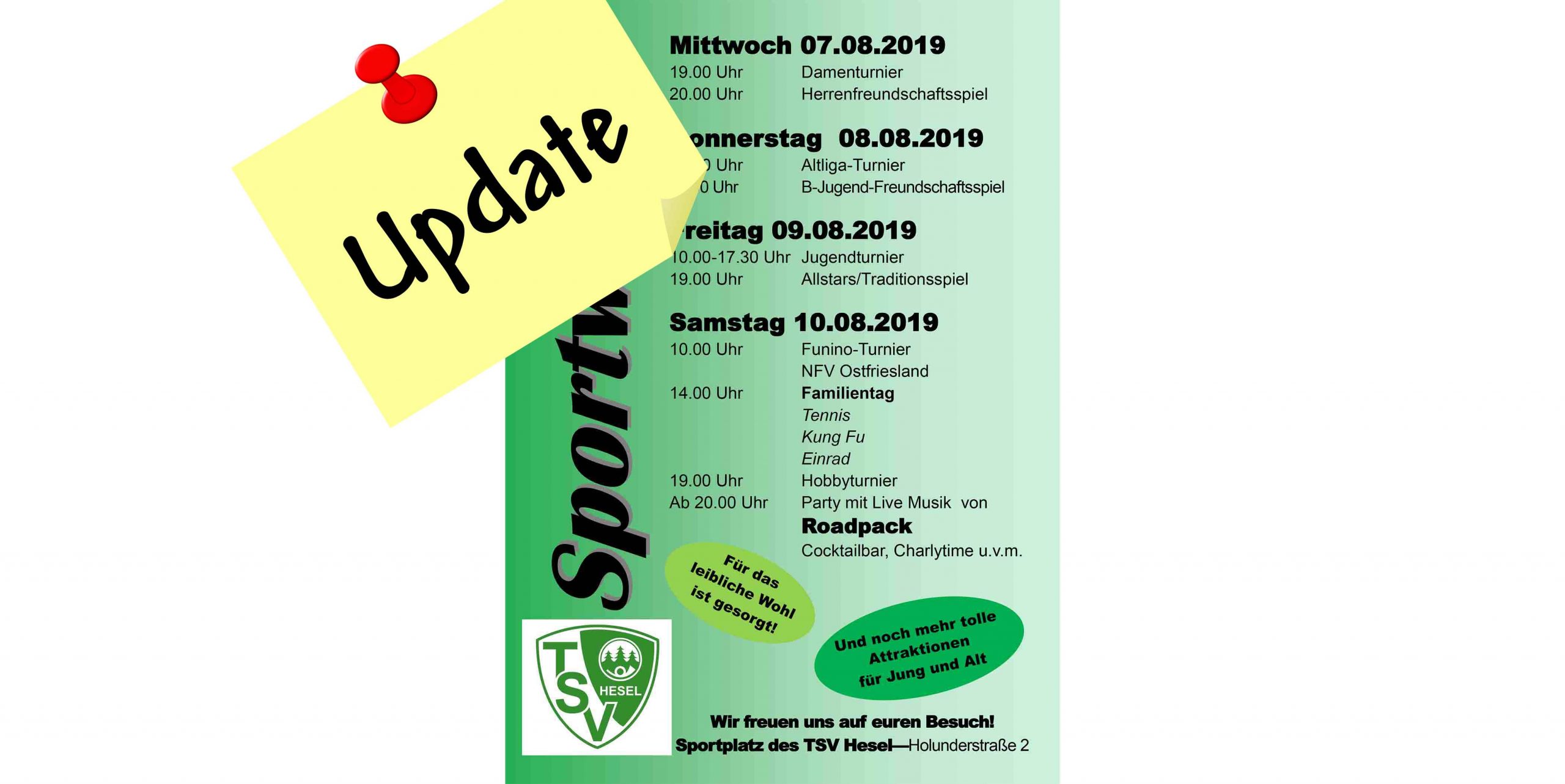 Mehr über den Artikel erfahren Update – Informationen zur  Sportwoche