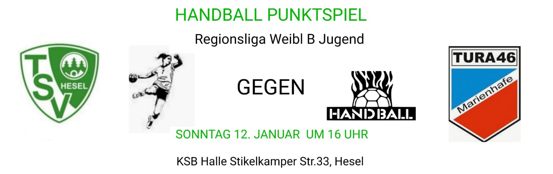 Read more about the article Handball Punktspiel am Sonntag